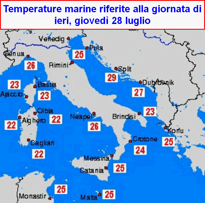 Карта погоды италия