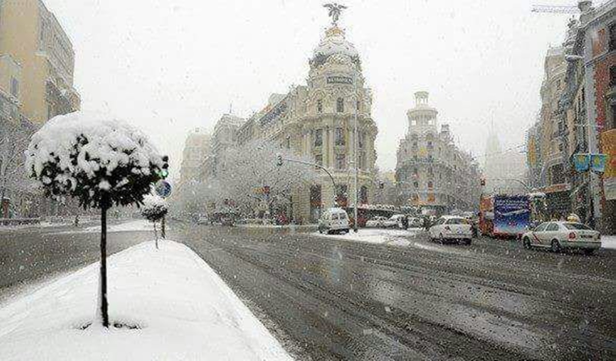 Ondata di freddo e neve in Spagna nel week-end, nevicate copiose su Madrid