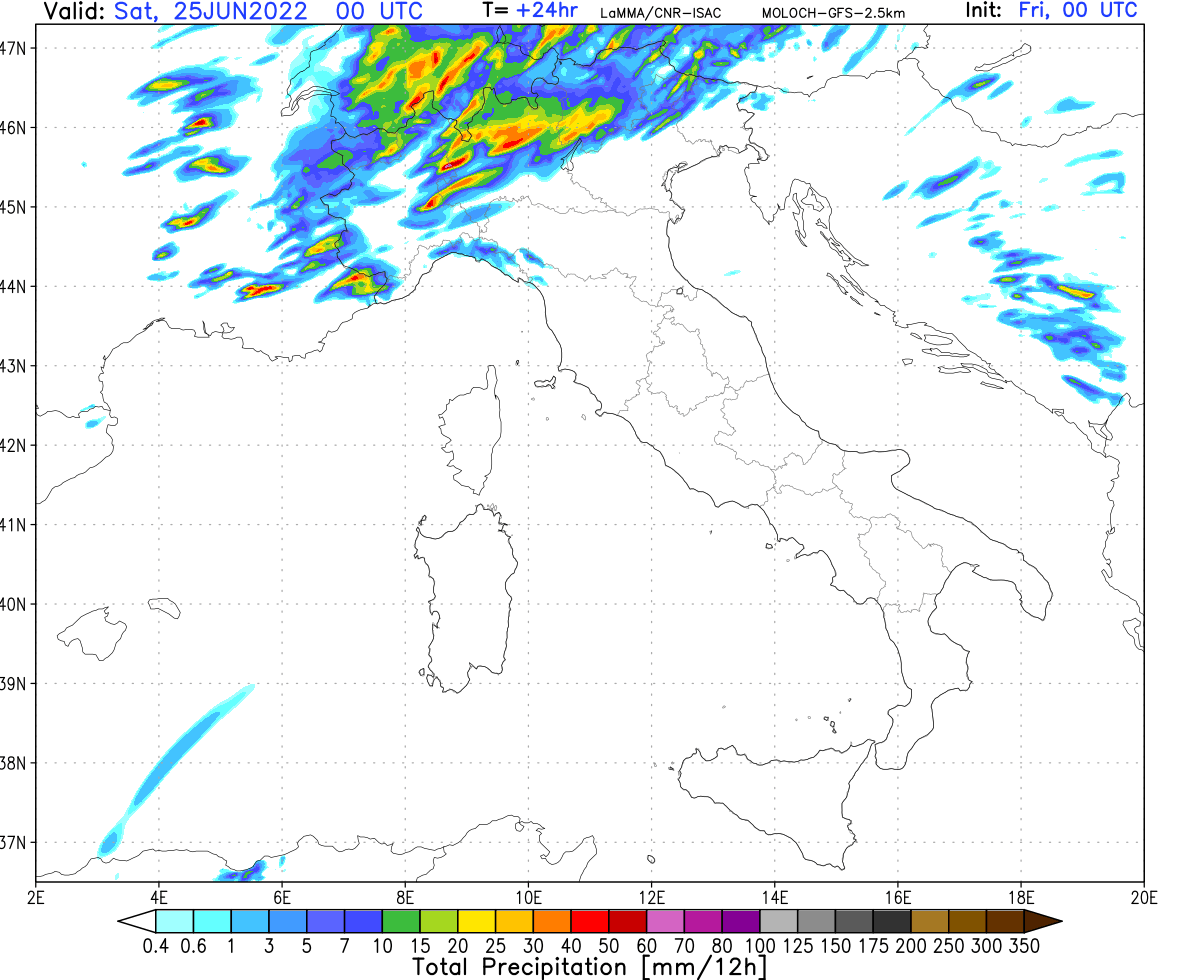 Il gran caldo persiste ma attenzione ai forti temporali su parte del Nord Italia oggi (venerdì)!