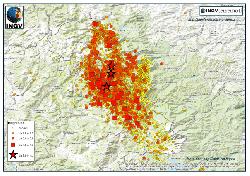 La sequenza sismica in Italia Centrale durante il mese di ottobre. 