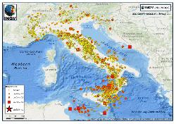 I terremoti registrati dalla Rete Sismica Nazionale dal 1 gennaio al 23 agosto 2016.