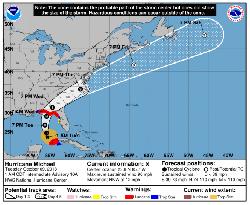  Il percorso dell'uragano Michael - impatto sulla Florida nello stadio di 