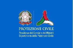 Logo DPC fondo azzurro