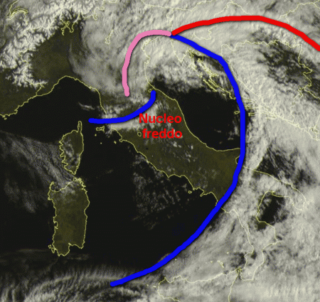 Lo Spettacolo Della METEO: Ecco Il NOCCIOLO FREDDO Sulle Regioni ...